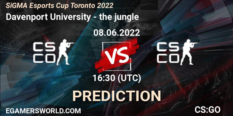 Davenport University - the jungle: Maç tahminleri. 08.06.2022 at 16:30, Counter-Strike (CS2), SiGMA Esports Cup Toronto 2022