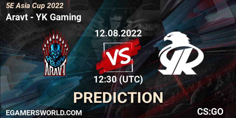 Aravt - YK Gaming: Maç tahminleri. 12.08.2022 at 12:30, Counter-Strike (CS2), 5E Asia Cup 2022