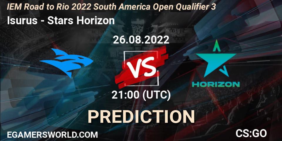 Isurus - Stars Horizon: Maç tahminleri. 26.08.2022 at 21:15, Counter-Strike (CS2), IEM Road to Rio 2022 South America Open Qualifier 3