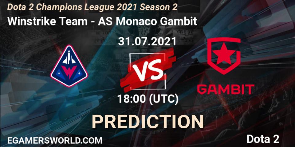 Winstrike Team - AS Monaco Gambit: Maç tahminleri. 22.07.2021 at 18:02, Dota 2, Dota 2 Champions League 2021 Season 2
