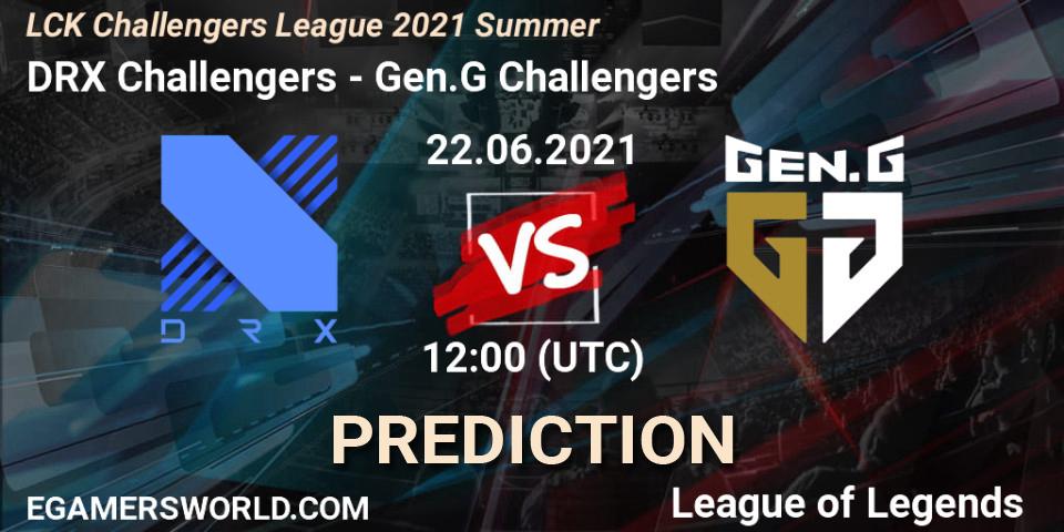 DRX Challengers - Gen.G Challengers: Maç tahminleri. 22.06.2021 at 12:20, LoL, LCK Challengers League 2021 Summer