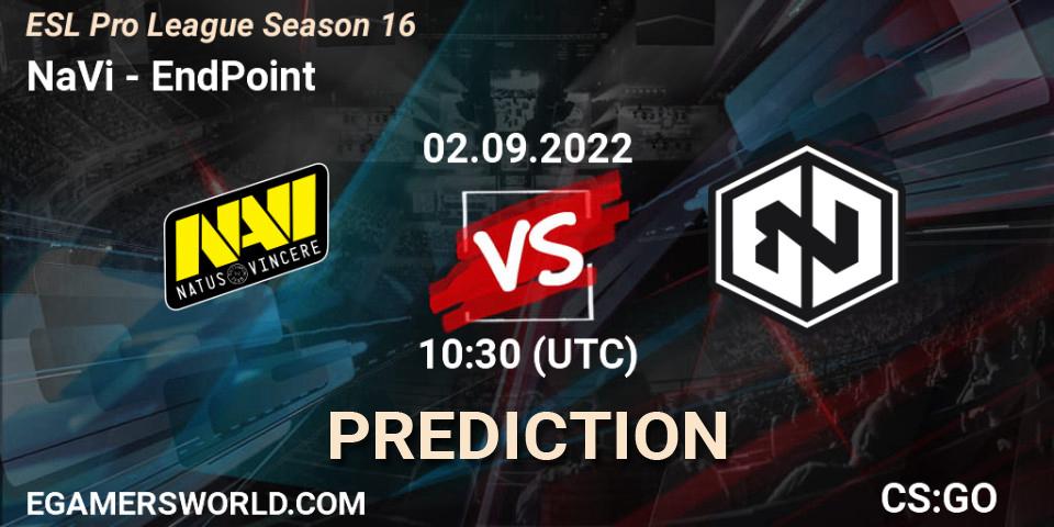 NaVi - EndPoint: Maç tahminleri. 02.09.2022 at 10:30, Counter-Strike (CS2), ESL Pro League Season 16