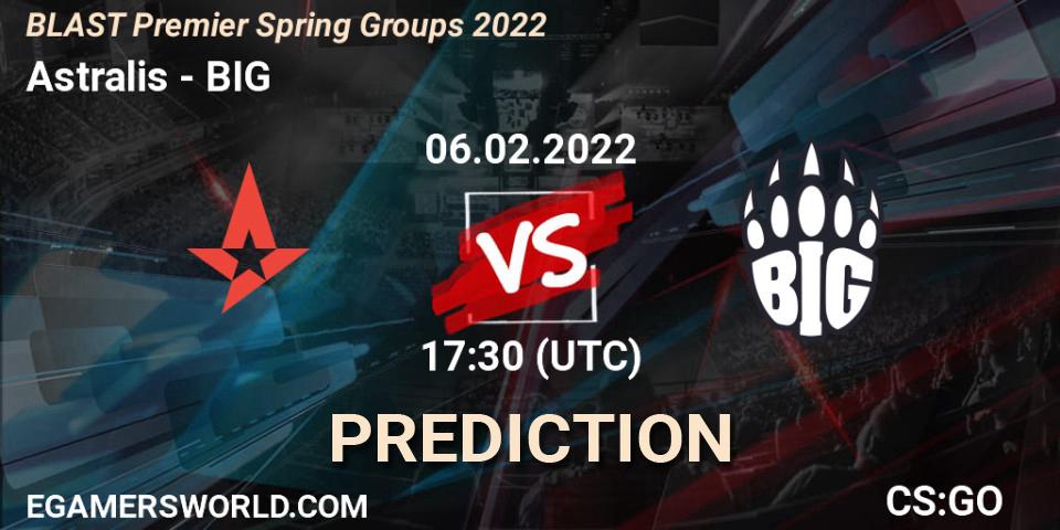 Astralis - BIG: Maç tahminleri. 06.02.2022 at 17:30, Counter-Strike (CS2), BLAST Premier Spring Groups 2022