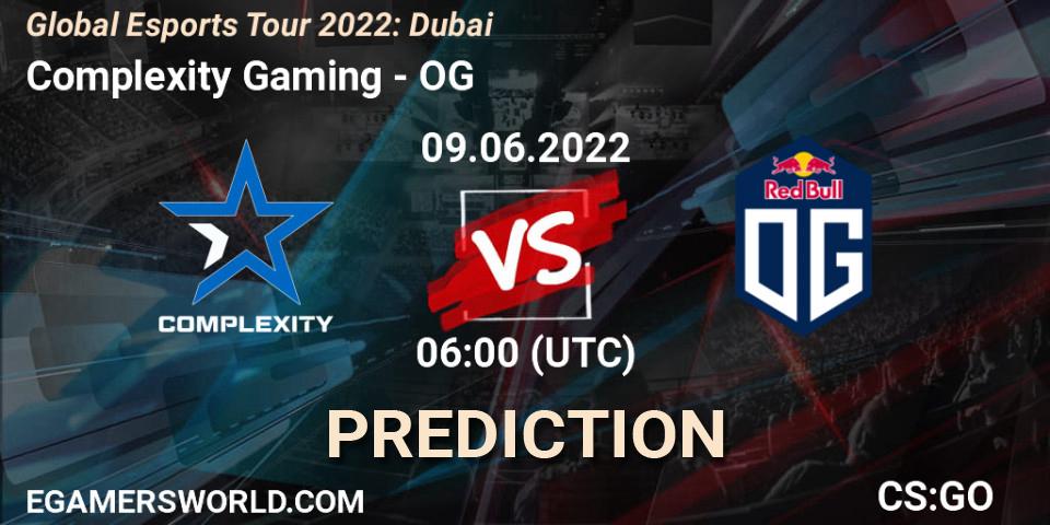 Complexity Gaming - OG: Maç tahminleri. 09.06.2022 at 06:00, Counter-Strike (CS2), Global Esports Tour 2022: Dubai