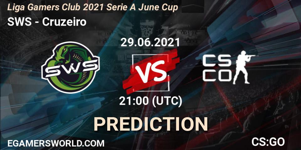SWS - Cruzeiro: Maç tahminleri. 29.06.2021 at 21:00, Counter-Strike (CS2), Liga Gamers Club 2021 Serie A June Cup