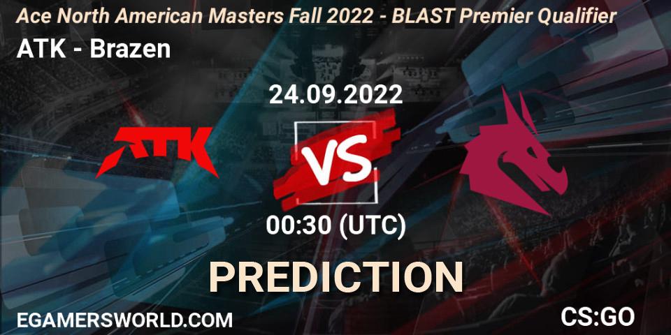 ATK - Brazen: Maç tahminleri. 24.09.2022 at 01:45, Counter-Strike (CS2), FiReLEAGUE 2022: North America - BLAST Premier Qualifier