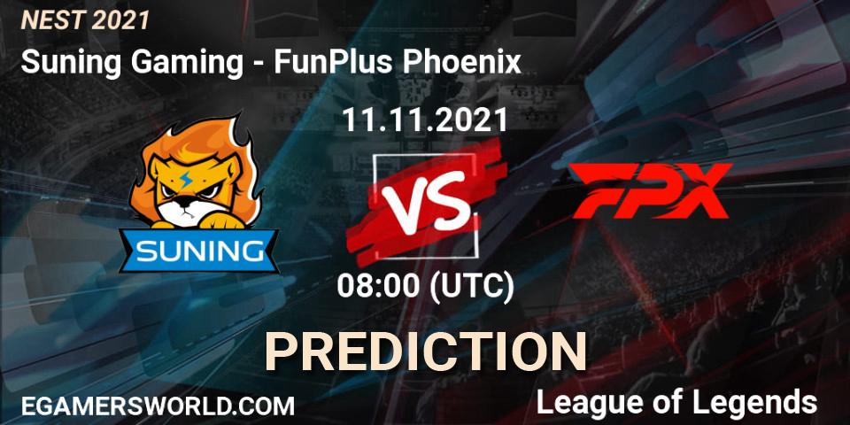 Suning Gaming - FunPlus Phoenix: Maç tahminleri. 11.11.21, LoL, NEST 2021