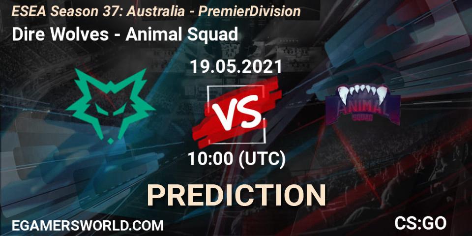 Dire Wolves - Animal Squad: Maç tahminleri. 19.05.2021 at 10:00, Counter-Strike (CS2), ESEA Season 37: Australia - Premier Division
