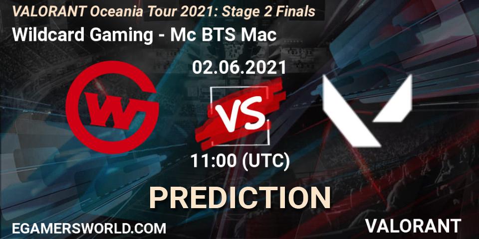 Wildcard Gaming - Mc BTS Mac: Maç tahminleri. 02.06.2021 at 11:00, VALORANT, VALORANT Oceania Tour 2021: Stage 2 Finals