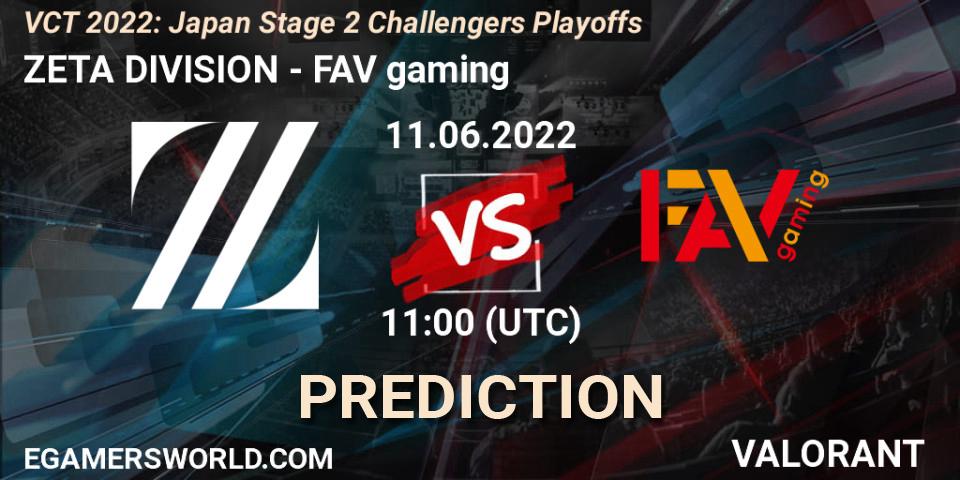 ZETA DIVISION - FAV gaming: Maç tahminleri. 11.06.2022 at 12:10, VALORANT, VCT 2022: Japan Stage 2 Challengers Playoffs