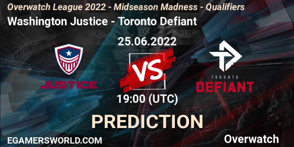 Washington Justice - Toronto Defiant: Maç tahminleri. 25.06.2022 at 19:00, Overwatch, Overwatch League 2022 - Midseason Madness - Qualifiers