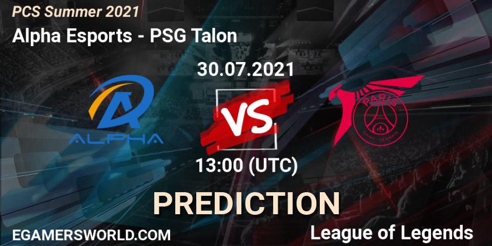 Alpha Esports - PSG Talon: Maç tahminleri. 30.07.2021 at 15:00, LoL, PCS Summer 2021