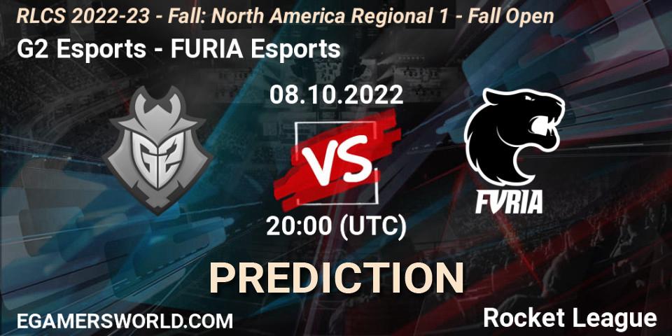 G2 Esports - FURIA Esports: Maç tahminleri. 08.10.2022 at 19:45, Rocket League, RLCS 2022-23 - Fall: North America Regional 1 - Fall Open