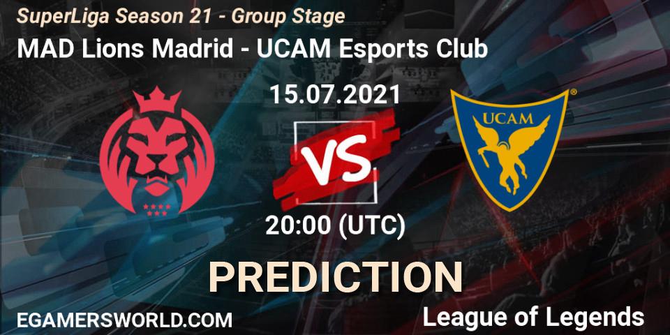 MAD Lions Madrid - UCAM Esports Club: Maç tahminleri. 15.07.2021 at 20:00, LoL, SuperLiga Season 21 - Group Stage 