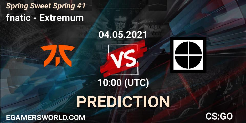 fnatic - Extremum: Maç tahminleri. 04.05.2021 at 10:00, Counter-Strike (CS2), Spring Sweet Spring #1
