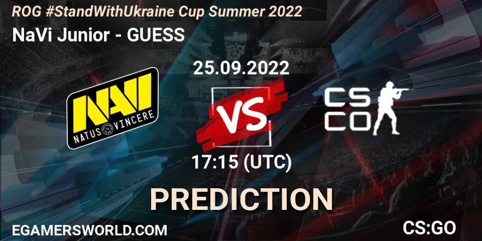 NaVi Junior - GUESS: Maç tahminleri. 25.09.2022 at 17:15, Counter-Strike (CS2), ROG #StandWithUkraine Cup Summer 2022