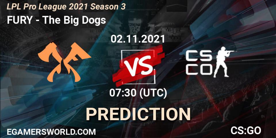 FURY - The Big Dogs: Maç tahminleri. 02.11.21, CS2 (CS:GO), LPL Pro League 2021 Season 3