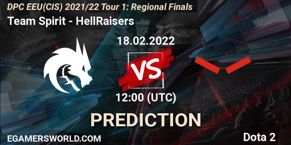Team Spirit - HellRaisers: Maç tahminleri. 18.02.2022 at 13:02, Dota 2, DPC EEU(CIS) 2021/22 Tour 1: Regional Finals