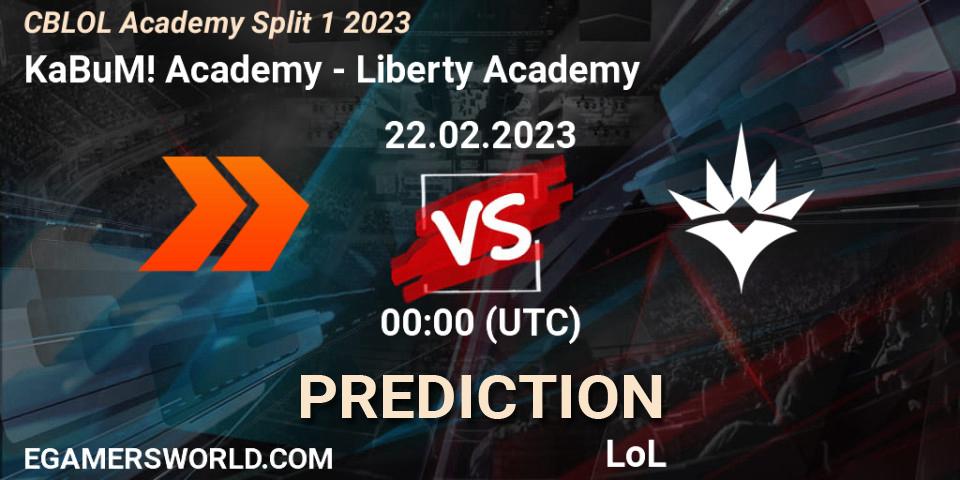 KaBuM! Academy - Liberty Academy: Maç tahminleri. 22.02.2023 at 00:00, LoL, CBLOL Academy Split 1 2023