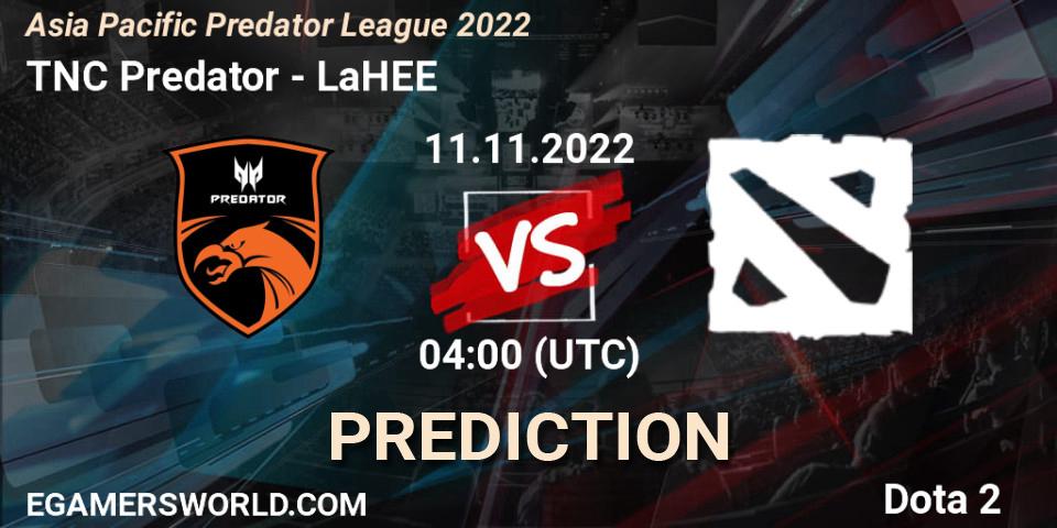 TNC Predator - LaHEE: Maç tahminleri. 11.11.22, Dota 2, Asia Pacific Predator League 2022