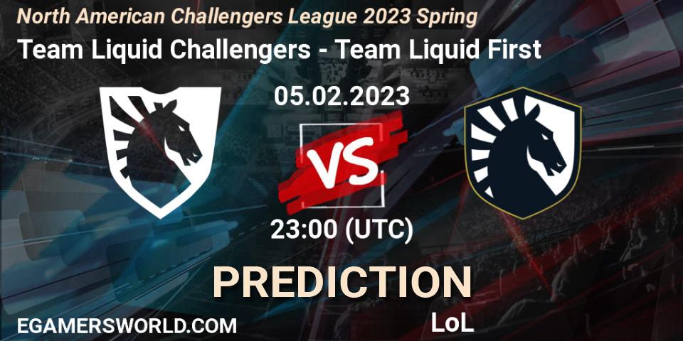 Team Liquid Challengers - Team Liquid First: Maç tahminleri. 05.02.23, LoL, NACL 2023 Spring - Group Stage