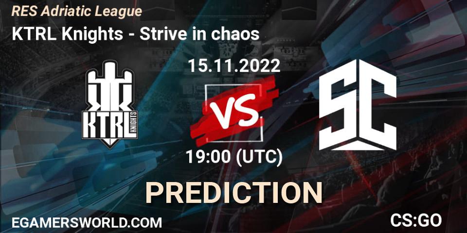 KTRL Knights - Strive in chaos: Maç tahminleri. 15.11.2022 at 19:00, Counter-Strike (CS2), RES Adriatic League