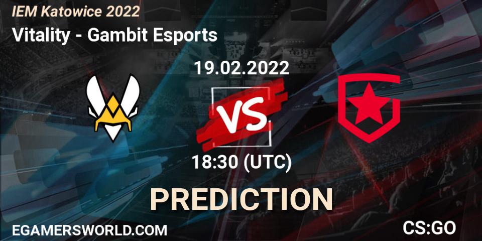 Vitality - Gambit Esports: Maç tahminleri. 19.02.22, CS2 (CS:GO), IEM Katowice 2022