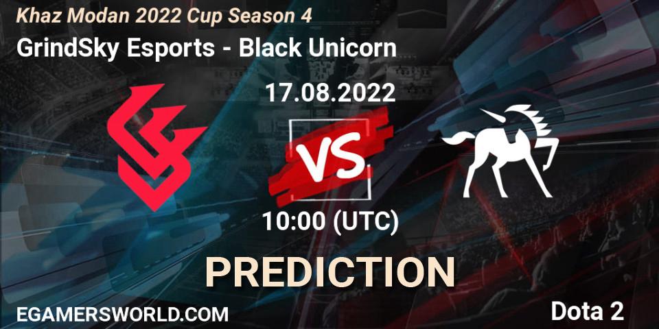 GrindSky Esports - Black Unicorn: Maç tahminleri. 17.08.2022 at 10:00, Dota 2, Khaz Modan 2022 Cup Season 4