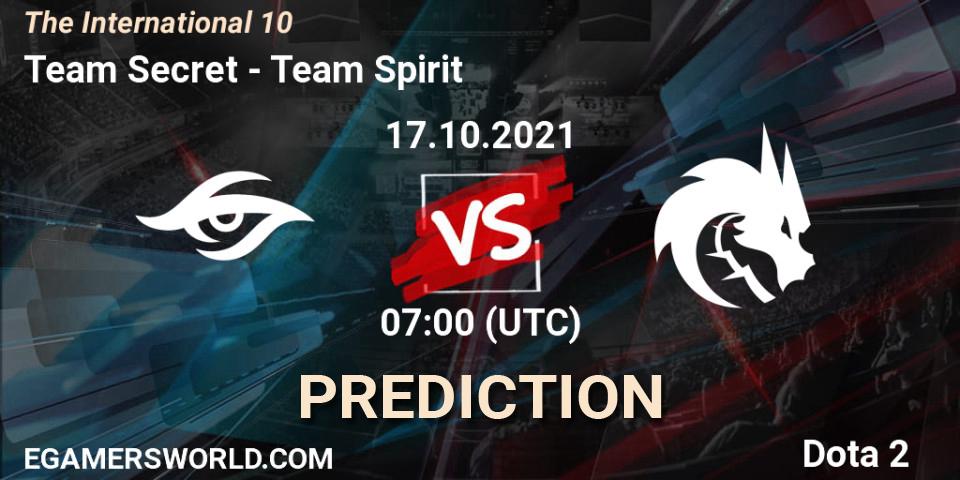 Team Secret - Team Spirit: Maç tahminleri. 17.10.2021 at 07:08, Dota 2, The Internationa 2021
