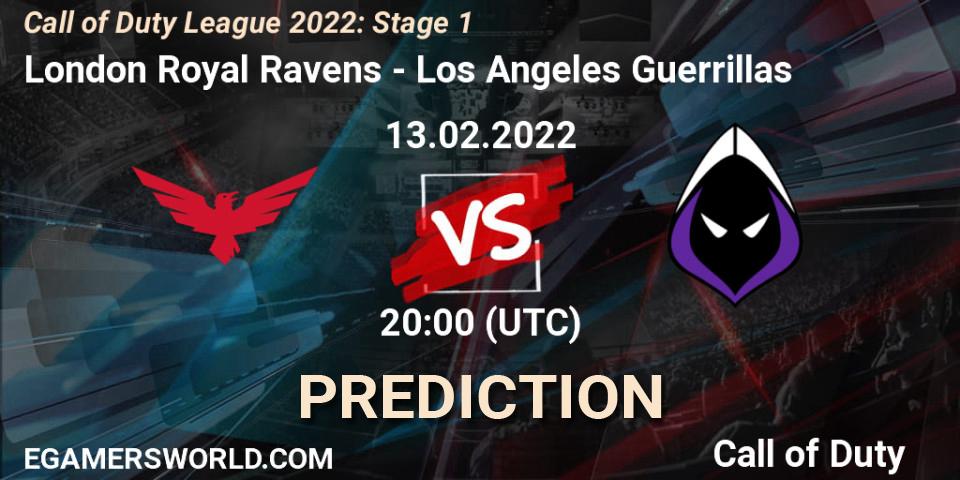 London Royal Ravens - Los Angeles Guerrillas: Maç tahminleri. 13.02.22, Call of Duty, Call of Duty League 2022: Stage 1