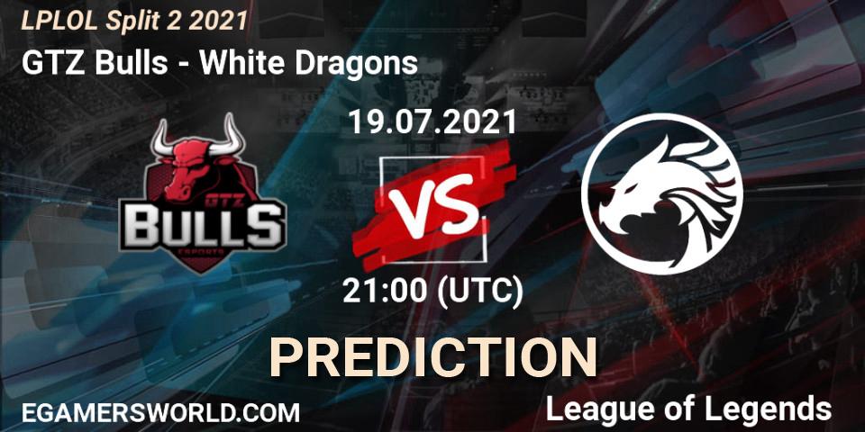 GTZ Bulls - White Dragons: Maç tahminleri. 19.07.2021 at 21:10, LoL, LPLOL Split 2 2021