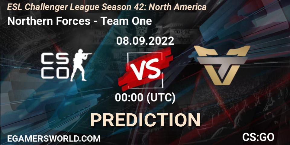 Northern Forces - Team One: Maç tahminleri. 16.09.2022 at 00:00, Counter-Strike (CS2), ESL Challenger League Season 42: North America