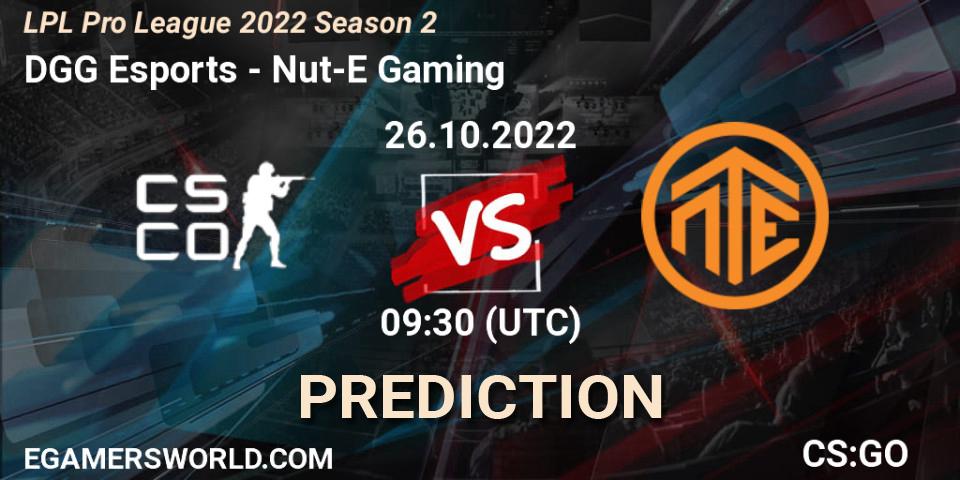 DGG Esports - Nut-E Gaming: Maç tahminleri. 26.10.2022 at 07:40, Counter-Strike (CS2), LPL Pro League 2022 Season 2