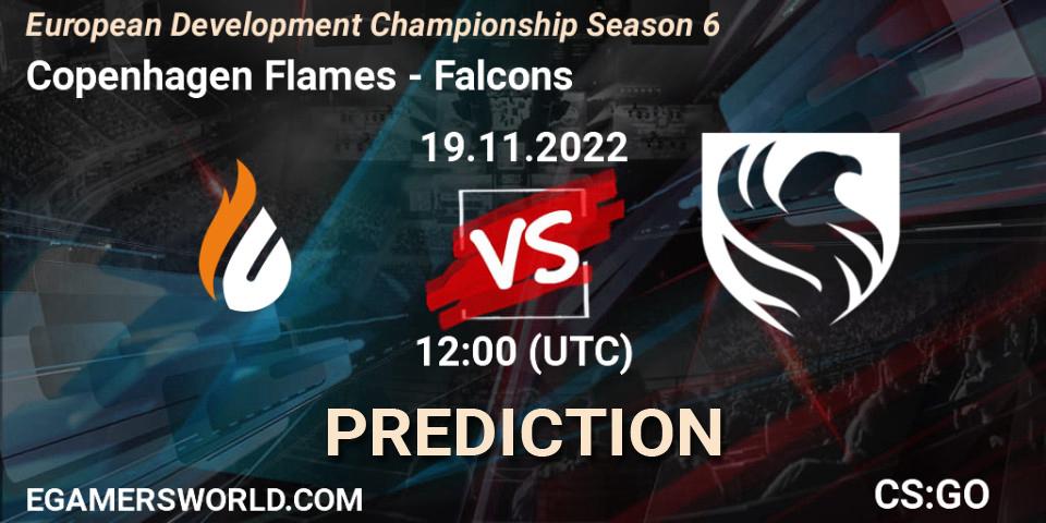Copenhagen Flames - Falcons: Maç tahminleri. 19.11.2022 at 12:00, Counter-Strike (CS2), European Development Championship Season 6
