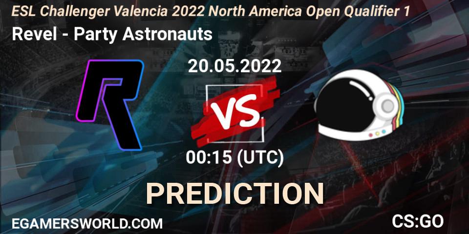 Revel - Party Astronauts: Maç tahminleri. 20.05.2022 at 00:15, Counter-Strike (CS2), ESL Challenger Valencia 2022 North America Open Qualifier 1