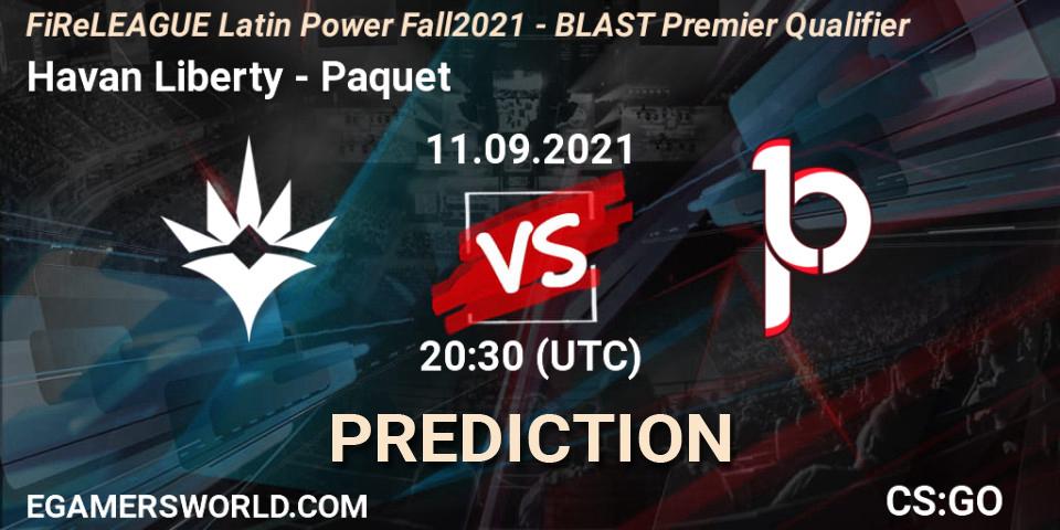 Havan Liberty - Paquetá: Maç tahminleri. 11.09.2021 at 21:00, Counter-Strike (CS2), FiReLEAGUE Latin Power Fall 2021 - BLAST Premier Qualifier