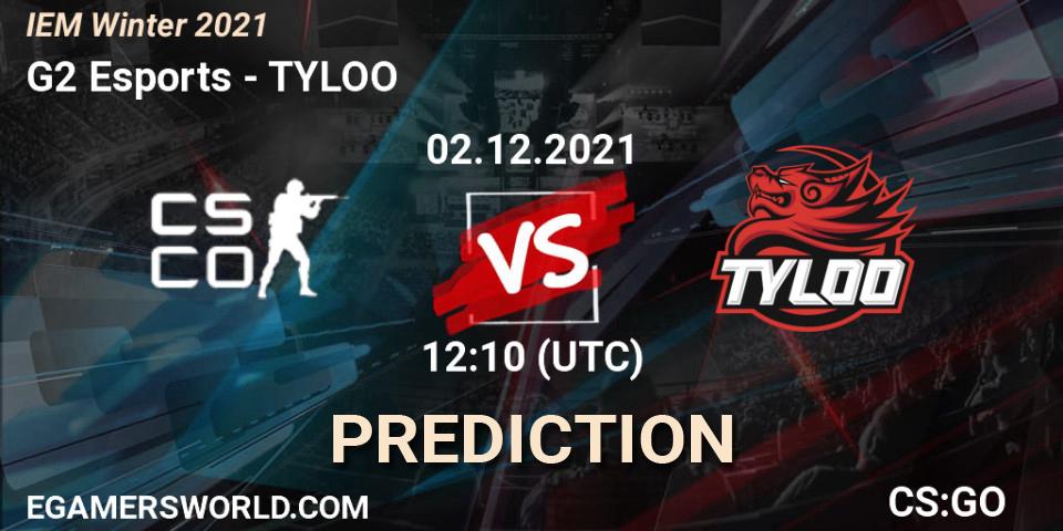 G2 Esports - TYLOO: Maç tahminleri. 02.12.2021 at 13:45, Counter-Strike (CS2), IEM Winter 2021