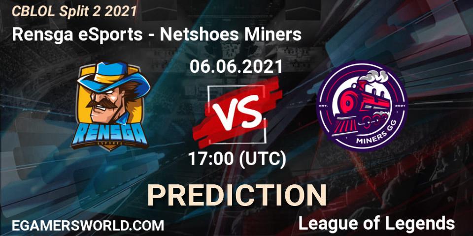 Rensga eSports - Netshoes Miners: Maç tahminleri. 06.06.2021 at 17:00, LoL, CBLOL Split 2 2021