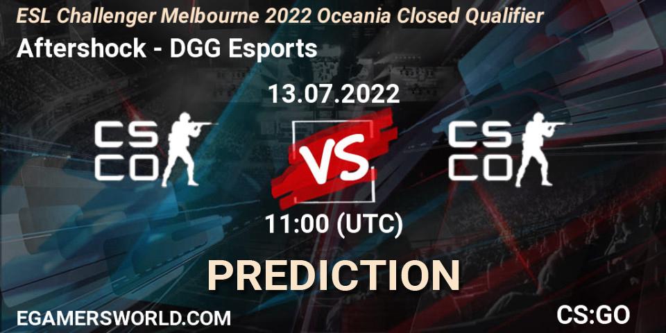 Aftershock - DGG Esports: Maç tahminleri. 13.07.2022 at 11:00, Counter-Strike (CS2), ESL Challenger Melbourne 2022 Oceania Closed Qualifier