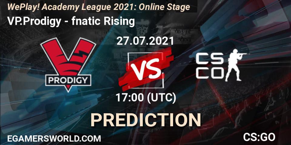 VP.Prodigy - fnatic Rising: Maç tahminleri. 27.07.2021 at 16:00, Counter-Strike (CS2), WePlay Academy League Season 1: Online Stage