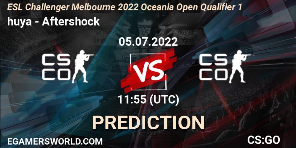 huya - Aftershock: Maç tahminleri. 05.07.2022 at 11:55, Counter-Strike (CS2), ESL Challenger Melbourne 2022 Oceania Open Qualifier 1