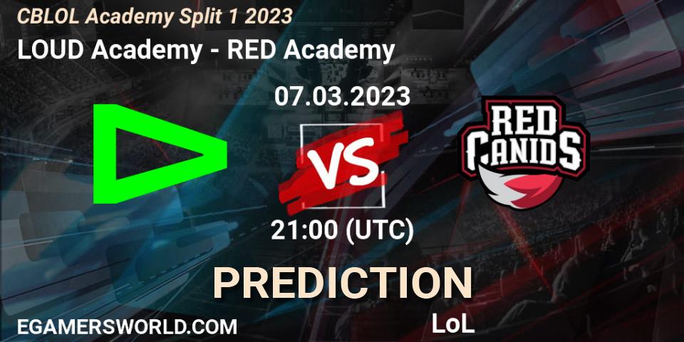 LOUD Academy - RED Academy: Maç tahminleri. 07.03.2023 at 21:00, LoL, CBLOL Academy Split 1 2023