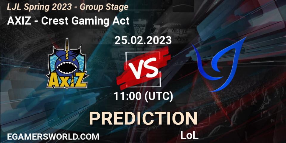 AXIZ - Crest Gaming Act: Maç tahminleri. 25.02.23, LoL, LJL Spring 2023 - Group Stage