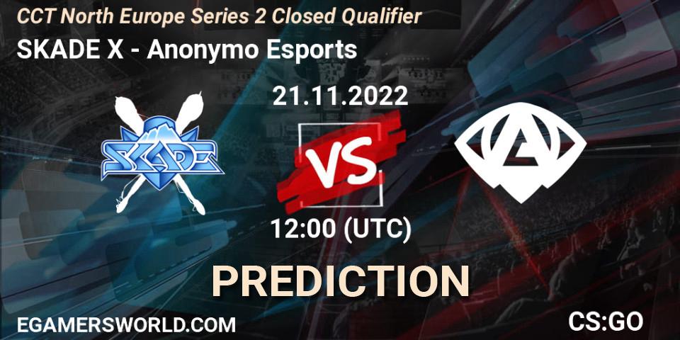 SKADE X - Anonymo Esports: Maç tahminleri. 21.11.2022 at 12:00, Counter-Strike (CS2), CCT North Europe Series 2 Closed Qualifier