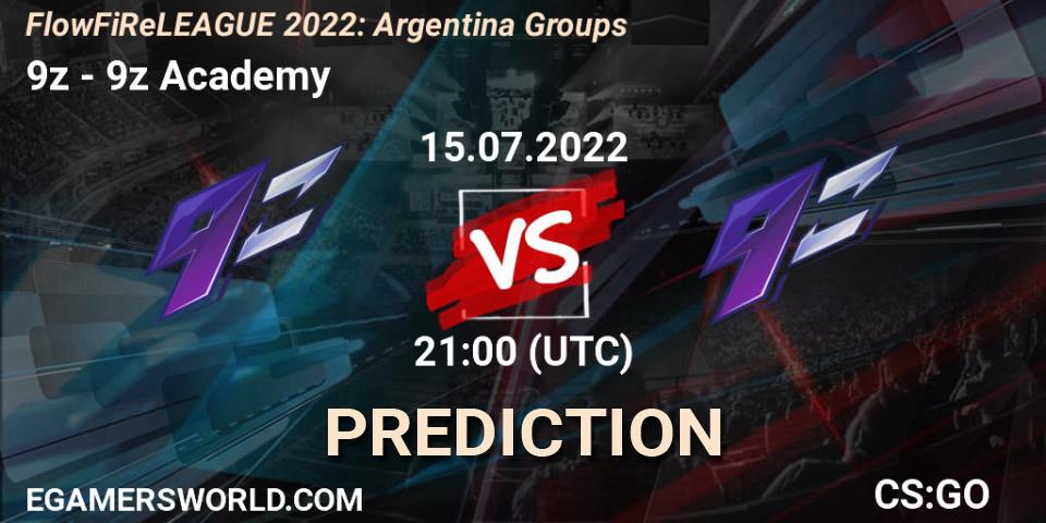 9z - 9z Academy: Maç tahminleri. 15.07.22, CS2 (CS:GO), FlowFiReLEAGUE 2022: Argentina Groups