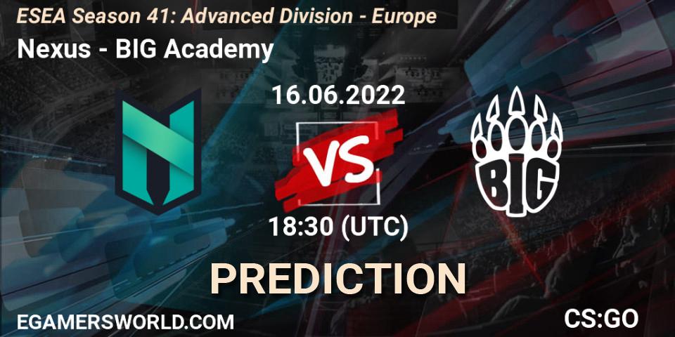 Nexus - BIG Academy: Maç tahminleri. 17.06.2022 at 12:00, Counter-Strike (CS2), ESEA Season 41: Advanced Division - Europe