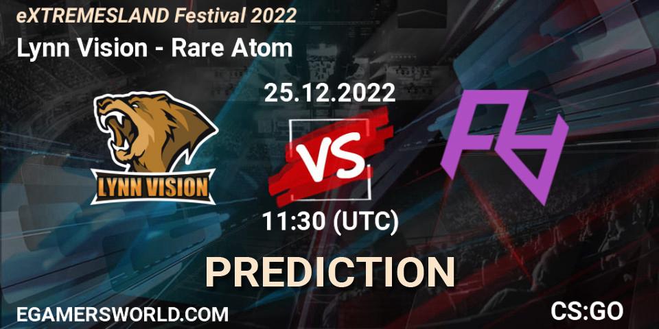 Lynn Vision - Rare Atom: Maç tahminleri. 25.12.22, CS2 (CS:GO), eXTREMESLAND Festival 2022