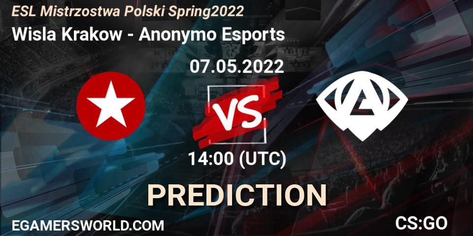 Wisla Krakow - Anonymo Esports: Maç tahminleri. 07.05.2022 at 14:00, Counter-Strike (CS2), ESL Mistrzostwa Polski Spring 2022