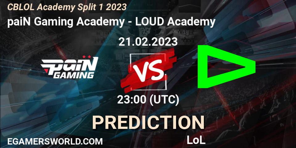 paiN Gaming Academy - LOUD Academy: Maç tahminleri. 21.02.2023 at 23:00, LoL, CBLOL Academy Split 1 2023