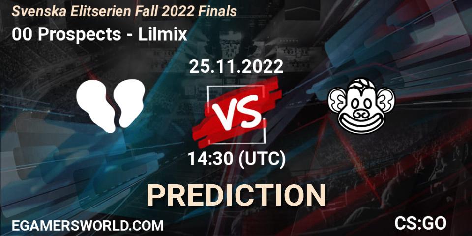 00 Prospects - Lilmix: Maç tahminleri. 25.11.22, CS2 (CS:GO), Svenska Elitserien Fall 2022